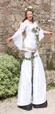 Sue Angel stilts Costume